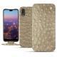 Huawei P20 leather case - Autruche desert