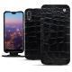 Custodia in pelle Huawei P20 - Crocodile nero