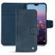 Housse cuir Huawei P20 - Jean vintage ( Roughtcut - Pantone 285U  ) 
