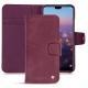 Huawei P20 leather case - Prune vintage ( Pantone 512C ) 