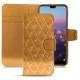 Huawei P20 leather case - Or Maïa - Couture