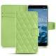 Custodia in pelle Nokia 6 (2018) - Vert olive - Couture ( Nappa - Pantone 578U ) 