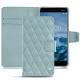Housse cuir Nokia 6 (2018) - Bleu ciel - Couture ( Nappa - Pantone 277C ) 