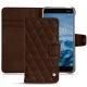 Nokia 6 (2018) leather case - Châtaigne - Couture ( Pantone 476C ) 