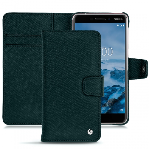 Funda de piel Nokia 6 (2018)Vert séduisant ( Pantone #1d3c34 ) 