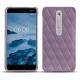 Coque cuir Nokia 6 (2018) - Lilas - Couture ( Nappa - Pantone 2645U ) 