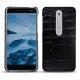 Capa em pele Nokia 6 (2018) - Crocodile nero