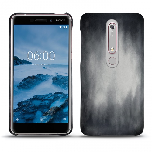 Lederschutzhülle Nokia 6 (2018)Gris Patine