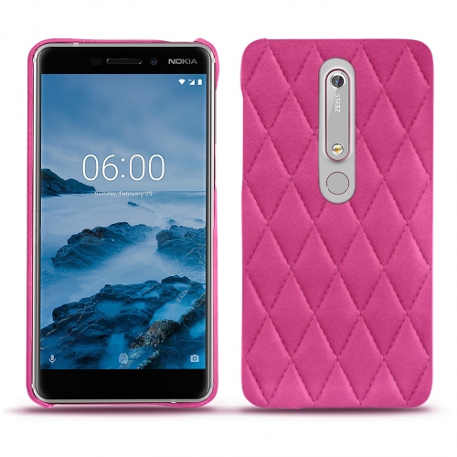 Nokia 6 (2018) leather coverRose BB - Couture ( Pantone #DB599F )