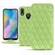レザーケース Huawei P20 Lite - Vert olive - Couture ( Nappa - Pantone 578U ) 