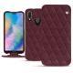 Funda de piel Huawei P20 Lite - Lie de vin - Couture ( Pantone 5115C ) 