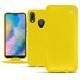 Huawei P20 Lite leather case - Jaune fluo