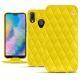 Huawei P20 Lite leather case - Jaune fluo - Couture