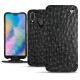 Housse cuir Huawei P20 Lite - Autruche nero