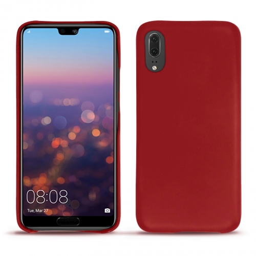 Huawei P20 leather caseRouge ( Nappa - Pantone #d50032 ) 