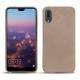 Huawei P20 leather cover - Taupe vintage ( Pantone 7530C ) 