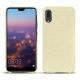Huawei P20 leather cover - Ivoire ( Sleek P C12 - White ) 