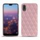 Huawei P20 leather cover - Rose - Couture ( Nappa - Pantone 2365C ) 