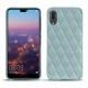 Coque cuir Huawei P20 - Bleu ciel - Couture ( Nappa - Pantone 277C ) 