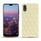 Coque cuir Huawei P20 - Ivoire - Couture ( Sleek P C12 - White ) 
