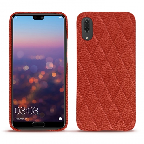 Lederschutzhülle Huawei P20Papaye - Couture ( Pantone #b54317 ) 