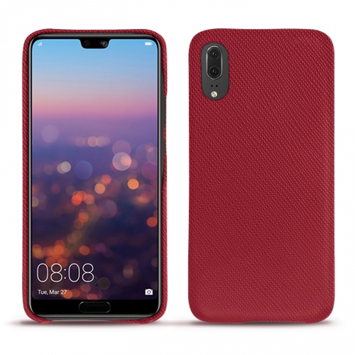 レザーケース Huawei P20Rouge passion ( Pantone #a6192e ) 