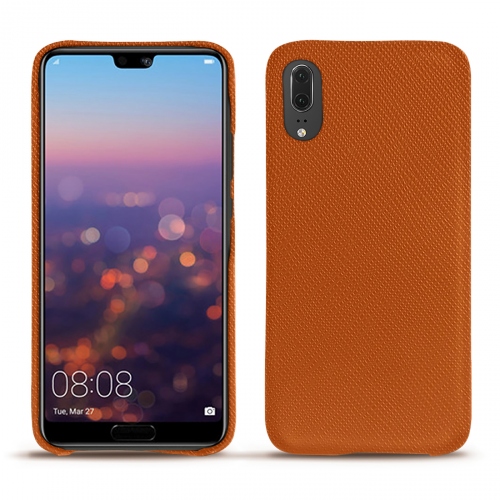 Capa em pele Huawei P20Orange vibrant ( Pantone #e36b39 ) 
