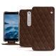 Nokia 6 (2018) leather case - Châtaigne - Couture ( Pantone 476C ) 