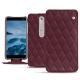 Funda de piel Nokia 6 (2018) - Lie de vin - Couture ( Pantone 5115C ) 