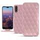 Housse cuir Huawei P20 Pro - Rose - Couture ( Nappa - Pantone 2365C ) 