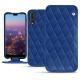 Huawei P20 Pro leather case - Bleu océan - Couture ( Nappa - Pantone 293C ) 