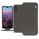 Housse cuir Huawei P20 Pro - Anthracite - Couture ( Pantone 424C ) 