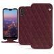 Custodia in pelle Huawei P20 Pro - Lie de vin - Couture ( Pantone 5115C ) 