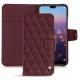 Funda de piel Huawei P20 Pro - Lie de vin - Couture ( Pantone 5115C ) 