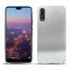 Coque cuir Huawei P20 Pro - Platinium ( Pantone 877C ) 