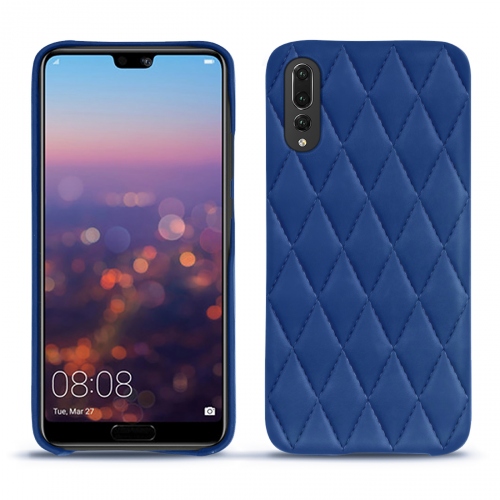 Lederschutzhülle Huawei P20 ProBleu océan - Couture ( Nappa - Pantone #15458a) 