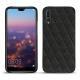 Huawei P20 Pro leather cover - Ebène - Couture ( Sleek P C12 - Black ) 