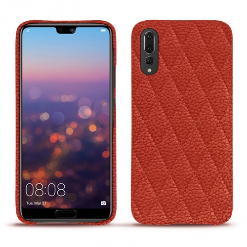 Custodia in pelle Huawei P20 ProPapaye - Couture ( Pantone #b54317 ) 