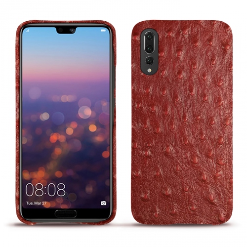 Capa em pele Huawei P20 ProAutruche ciliegia ( Pantone #a4343a ) 