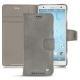 Sony Xperia XZ2 leather case - Acier vintage ( Pantone 403C ) 