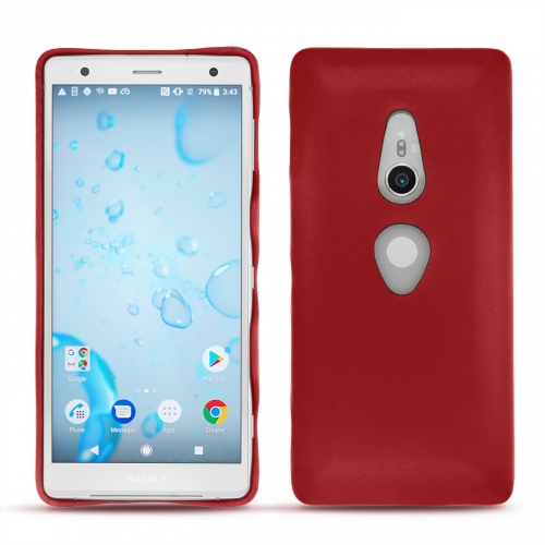 Capa em pele Sony Xperia XZ2Rouge ( Nappa - Pantone #d50032 ) 