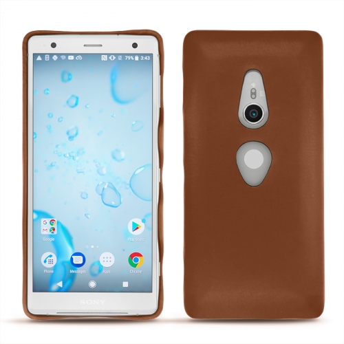 Funda de piel Sony Xperia XZ2Marron ( Nappa - Pantone #8B4720 ) 
