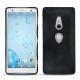 Coque cuir Sony Xperia XZ2 - Dark vintage ( Roughtcut - Black#5256 ) 