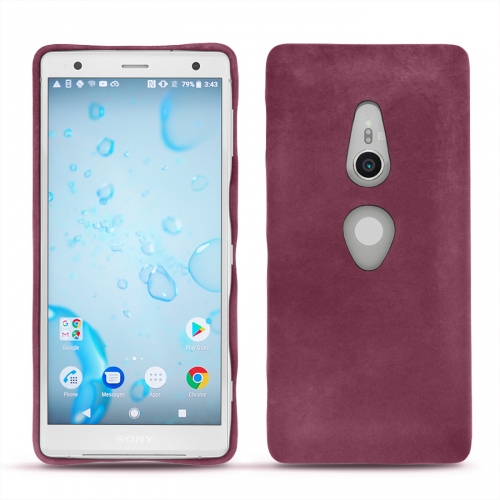 Capa em pele Sony Xperia XZ2Prune vintage ( Pantone #612434 ) 