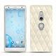 Custodia in pelle Sony Xperia XZ2 - Blanc - Couture ( Bologna - White ) 
