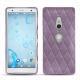 가죽 커버 Sony Xperia XZ2 - Lilas - Couture ( Nappa - Pantone 2645U ) 