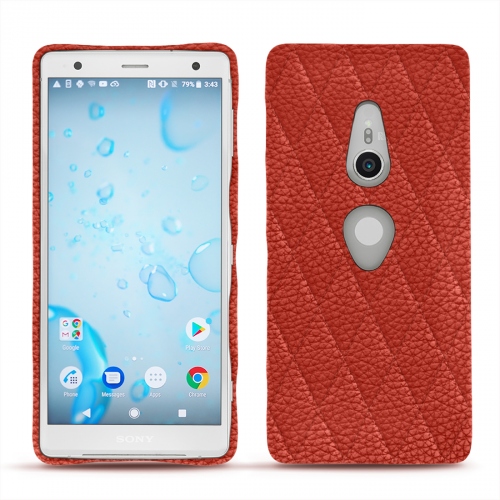 Sony Xperia XZ2 leather casePapaye - Couture ( Pantone #b54317 ) 