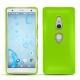 Sony Xperia XZ2 leather cover - Vert fluo