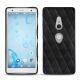 Sony Xperia XZ2 leather cover - Negre poudro - Couture