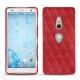 Sony Xperia XZ2 leather cover - Rouge troupelenc - Couture